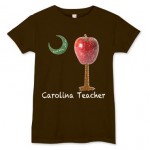 Carolina Teacher Apple Palmetto Moon T-Shirt